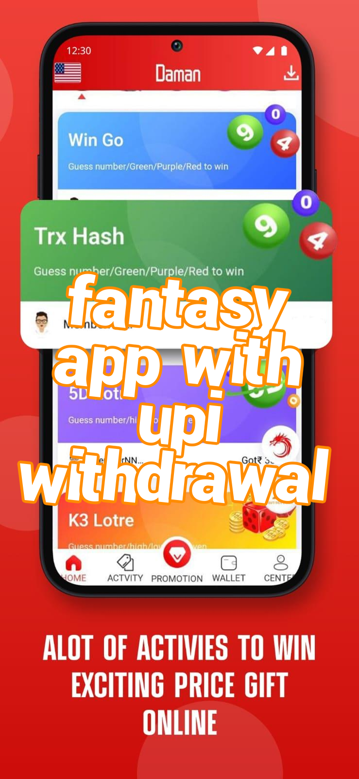 fantasy app with upi withdrawal Screenshots